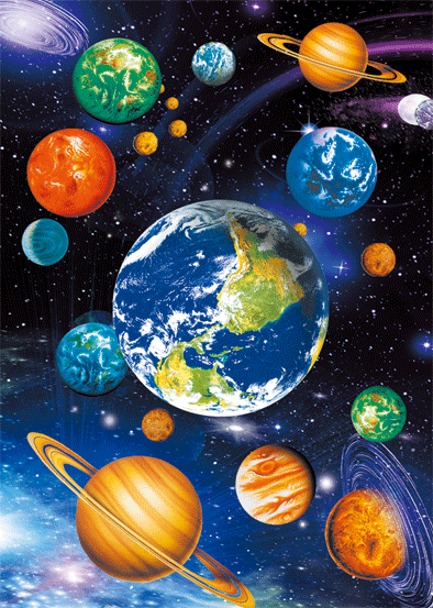 九大行星立體卡