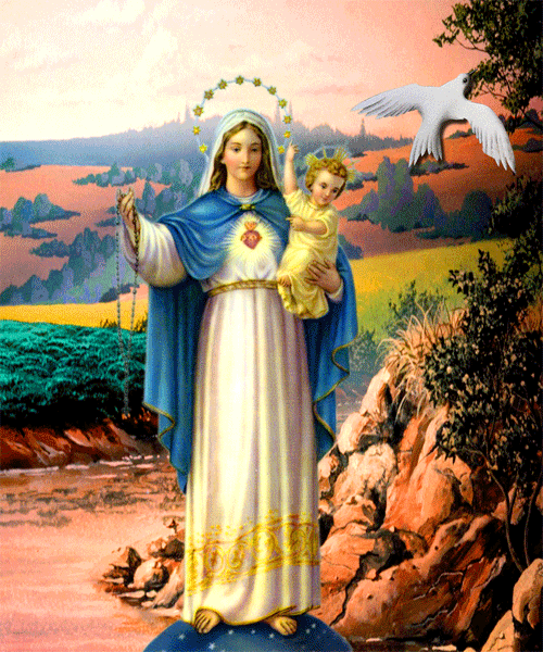  聖母瑪利亞立體畫像